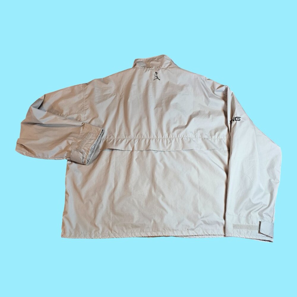 Ping Collection Packable Windbreaker Jacket Beige… - image 7